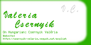 valeria csernyik business card